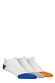 Mens 3 Pair Glenmuir Sport Technical Trainer Socks - Heel & Toe White
