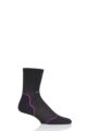 Mens and Ladies 1 Pair UpHillSport Ruija Hiking L2 Socks - Black / Purple
