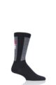 Mens and Ladies 1 Pair UpHill Sport “Rokka” Trekking 3 Layer L4 Socks - Black / Grey