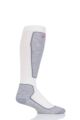 Mens and Ladies 1 Pair UpHillSport "Valta" Alpine Ski 4 Layer M5 Socks - White