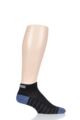UpHill Sport 1 Pair 3 Layer Low Cut Golf Trainer Socks - Black / Grey