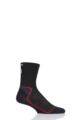 Mens and Ladies 1 Pair UpHillSport “Flash” Ice Hockey L2 Socks - Black / Red