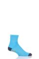 Mens and Ladies 1 Pair UpHill Sport Trail Running L1 Socks - Turquoise / Black