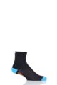 Mens and Ladies 1 Pair UpHill Sport Trail Running L1 Socks - Black / Turquoise