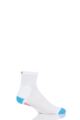 Mens and Ladies 1 Pair UpHill Sport Trail Running L1 Socks - White / Turquoise
