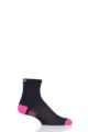 Mens and Ladies 1 Pair UpHill Sport Trail Running L1 Socks - Black / Pink