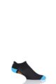 Mens and Ladies 1 Pair UpHillSport “Trail” Low Running L1 Socks - Black / Turquoise