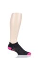 Mens and Ladies 1 Pair UpHillSport “Trail” Low Running L1 Socks - Black / Pink