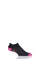 Mens and Ladies 1 Pair UpHillSport “Trail” Low Running L1 Socks - Black / Pink