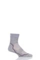 Mens and Ladies 1 Pair UpHillSport  “Frost Trail” Running L3 Socks - Light Grey / Lilac