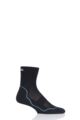 Mens and Ladies 1 Pair UpHillSport  “Frost Trail” Running L3 Socks - Black / Light Grey