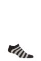UphillSport 1 Pair Suinu Upcycled Cotton Sneaker Socks - Black / Grey