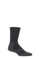 UphillSport 1 Pair OPERATOR 4 Layer Comfort Bamboo and Merino Wool Socks - Black / Grey