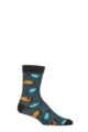 UphillSport 1 Pair Nativa Merino Wool Sheep Patterened Socks - Green / Blue / Orange