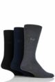 Mens 3 Pair Pringle 12-14 Big Foot Socks for Larger Feet - Endrick Black / Navy / Grey