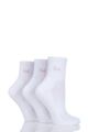 Ladies 3 Pair Pringle Lyndsey Cushioned Sport Socks - White