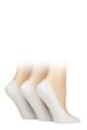 Ladies 3 Pair Pringle Marian Shoe Liners - White