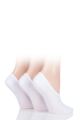 Ladies 3 Pair Pringle Nylon Shoe Liner Socks - White