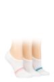 Ladies 3 Pair Pringle Cotton Sports Shoe Liner Socks - White