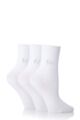 Ladies 3 Pair Pringle Tiffany Plain Trouser Socks - White
