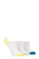 Women's 3 Pair Pringle Plain and Patterned Cotton Trainer Socks - Yellow / Mint / Blue Dots