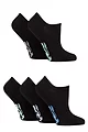 Women's 5 Pair Pringle Plain Cotton Trainer Socks - Black