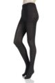 Ladies 1 Pair Elle Plain Bamboo Tights - Charcoal Twisted