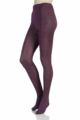 Ladies 1 Pair Elle Plain Bamboo Tights - Purple Raven / Dawn Pink Twisted