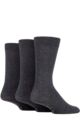 Mens 3 Pair Farah Plain Comfort Cuff Socks - Grey