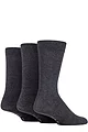 Mens 3 Pair Farah Plain Comfort Cuff Socks - Grey