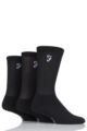 Mens 3 Pair Farah Classic Leisure Sports Socks - Black