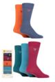 Mens 5 Pair Farah Colourburst Gift Boxed Plain Socks - Dark