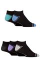 Mens 5 Pair Farah Striped Bamboo Trainer Socks - Black