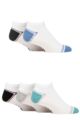 Mens 5 Pair Farah Striped Bamboo Trainer Socks - White