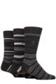 Mens 3 Pair Farah Argyle, Patterned and Striped Cotton Socks - Black / Charcoal Stripe