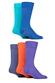 Mens 5 Pair Farah Classic Plain Bamboo Socks - Bright Colourburst