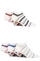 Mens 5 Pair Farah Striped Regenerated Cotton Trainer Socks - White / Stripe