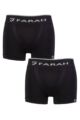 Mens 2 Pack Farah Seamless Trunks - Black