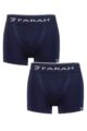 Mens 2 Pack Farah Seamless Trunks - Navy
