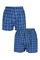 Mens 2 Pair Farah Woven Boxers - Navy