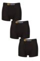 Mens 3 Pack Farah Bamboo Fitted Keyhole Trunks - Black