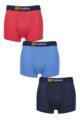 Mens 3 Pack Farah Bamboo Fitted Keyhole Trunks - Navy / Blue