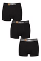 Mens 3 Pack Farah Cotton Keyhole Trunks - Black Tonal