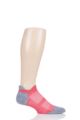 Mens and Ladies 1 Pair Feetures Merino 10 Ultra Light No Show Socks - Coral