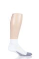 Mens and Ladies 1 Pair Feetures Elite Max Cushion Quarter Socks - White