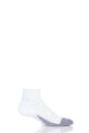 Mens and Women's 1 Pair Feetures Elite Max Cushion Quarter Socks - White