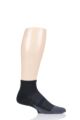 Mens and Ladies 1 Pair Feetures Elite Max Cushion Quarter Socks - Black