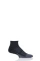 Mens and Ladies 1 Pair Feetures Elite Max Cushion Quarter Socks - Black