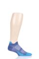 Mens and Ladies 1 Pair Feetures Merino 10 Ultra Light No Show Socks - Sapphire