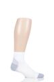 Mens and Ladies 1 Pair Feetures Plantar Faciitis Relief Ultra Light Cushion Quarter Socks - White